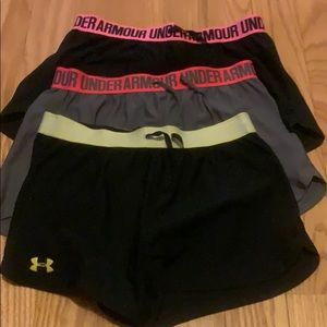 LOT OF 3 UNDER ARMOUR SHORTS